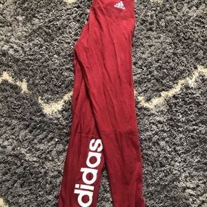 maroon adidas leggings